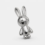Cargar imagen en el visor de la Galería, Chrome silver rabbit 55 mm cabinet knob front view