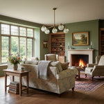 Load image into Gallery viewer, Glorica Glass Frosted Glass Globe Chandelier - Brass Modern Lighting for Living Room
