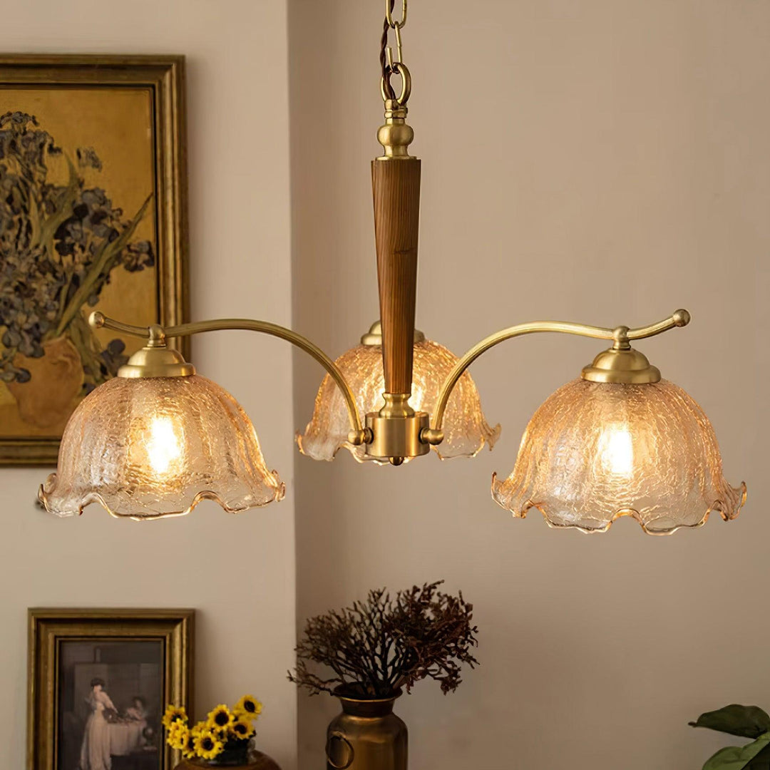Lustre vintage en verre de Murano