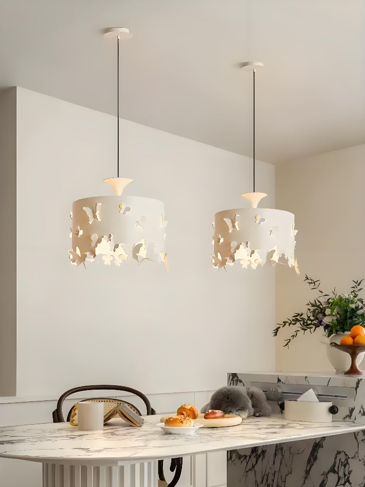 Vintage Trommel Schmetterling Anhänger Lampe – Elegante Beleuchtung für Schlafzimmer, Esszimmer