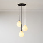 Load image into Gallery viewer, Rivrona Ribbed Glass 3-Light Chandelier - Sculptural Modern Lighting for Home
