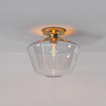 Load image into Gallery viewer, Merin Minimalist Sleek Geometric Glass Flushmount Light
