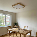 Charger l'image dans la visionneuse de galerie, Plafonnier LignoForma en forme géométrique - Plafonnier LED contemporain en bois pour chambre et salon