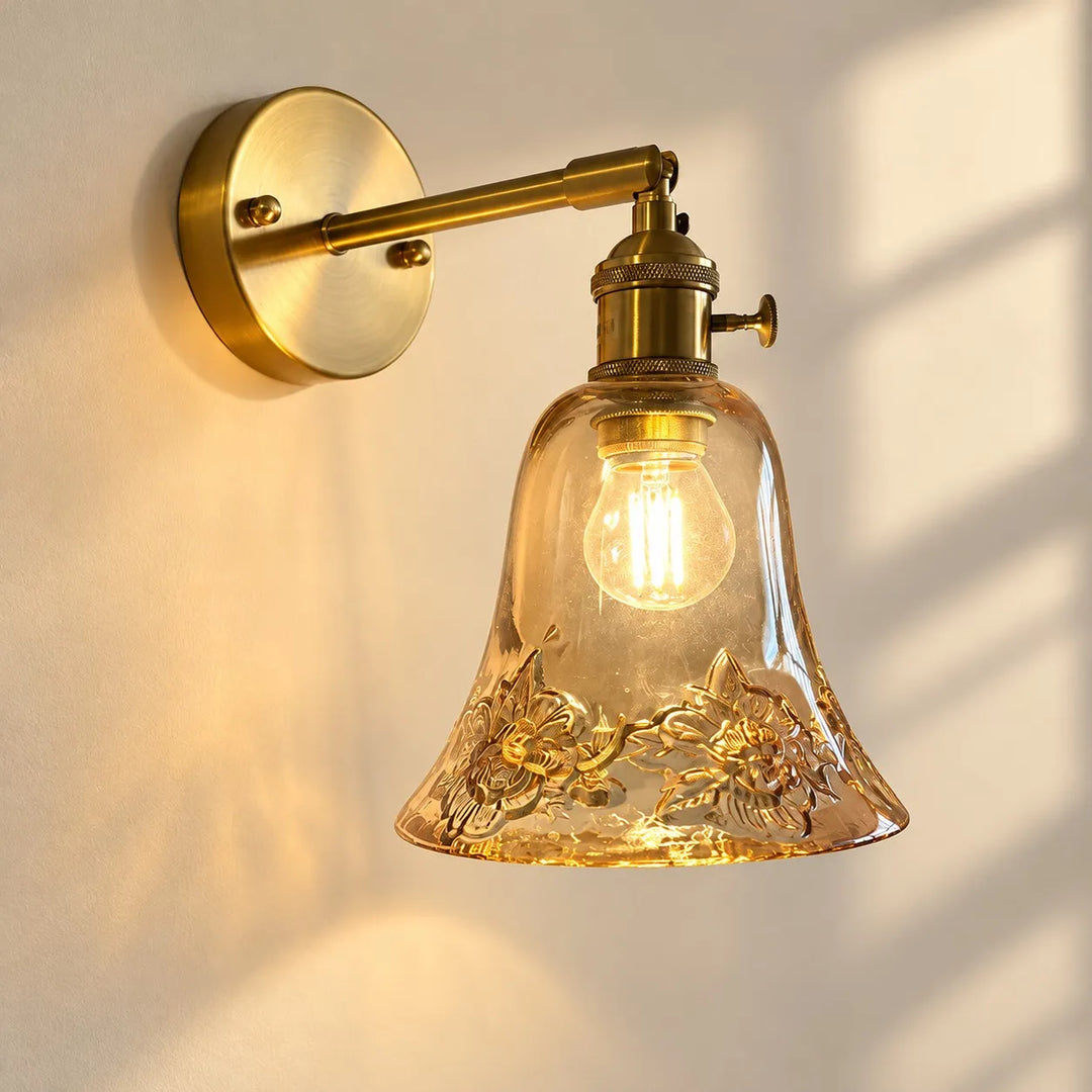Glass Flower Vase Pendant Light