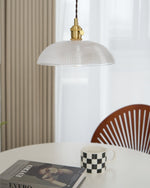 Charger l'image dans la visionneuse de galerie, Polished Brass Domed Glass Plug-In Pendant