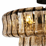 Cargar imagen en el visor de la Galería, Close view of textured smoked glass and metal frame