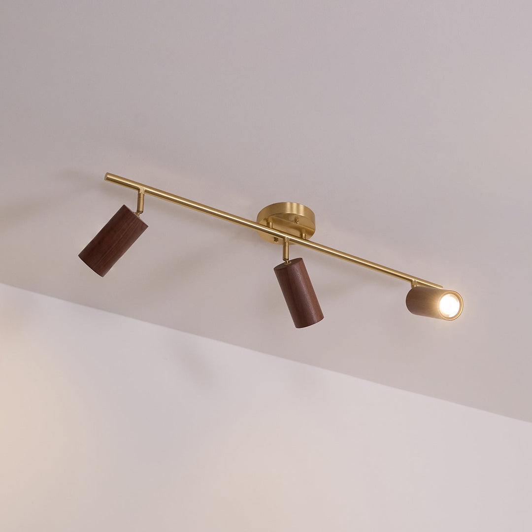 Iluminación de riel de madera Thio