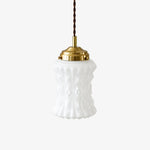 Bild in Gallery-Viewer laden, White brass milk glass pendant lamp