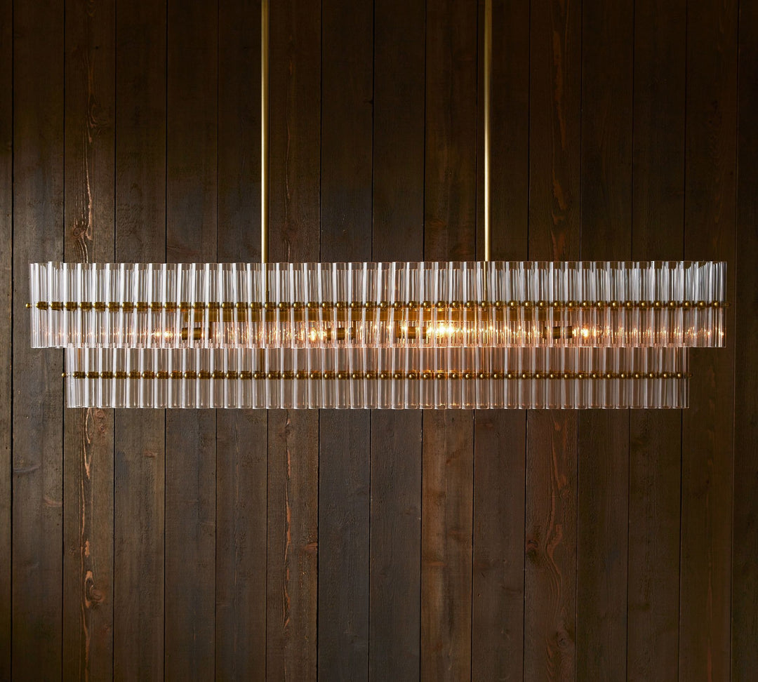 Lámpara colgante de cristal Lumora: estilo moderno de araña de cristal