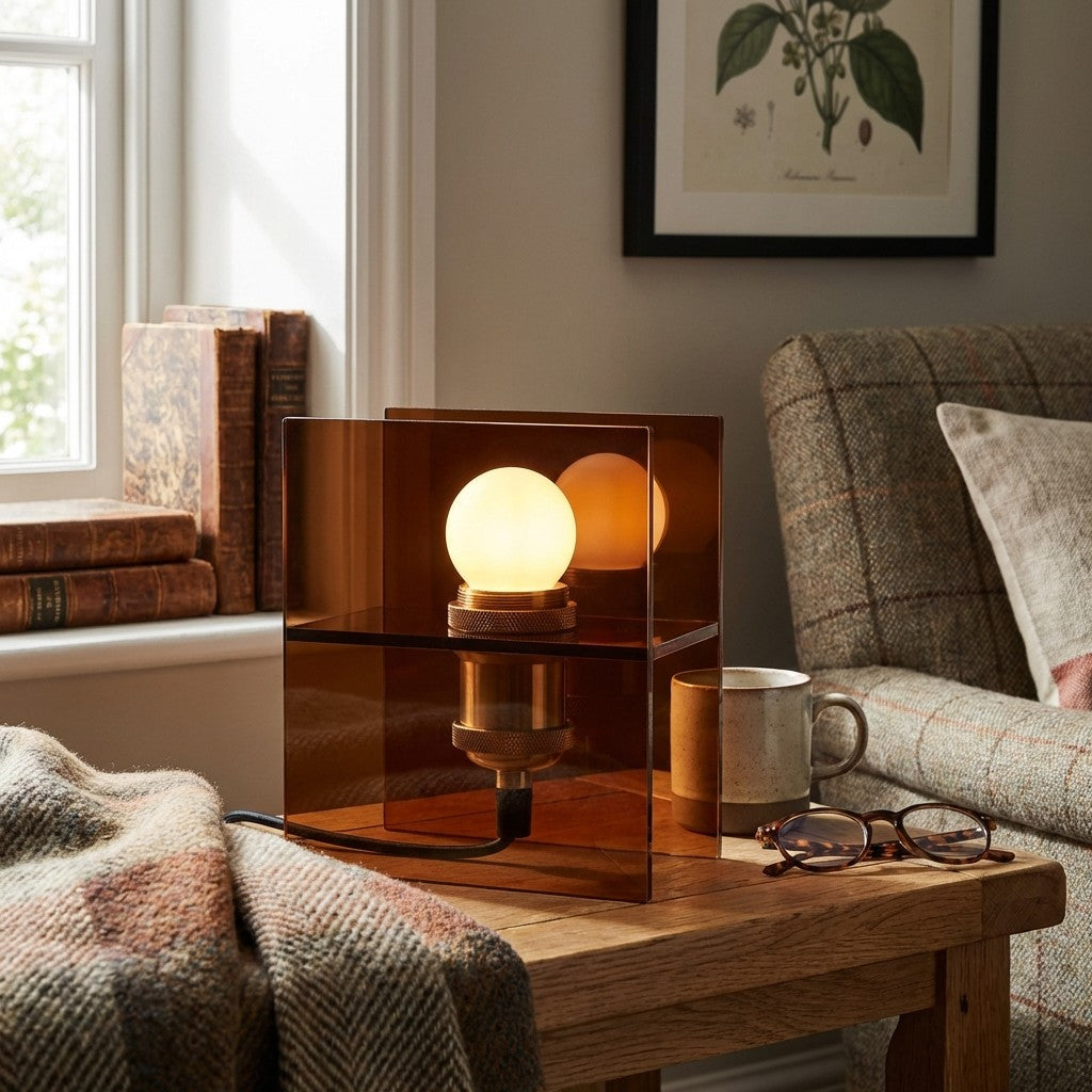 Lampe de Table Horizon Océan au Coucher du Soleil - Lampe de Bureau Décorative Moderne à Ambiance Dégradée pour Intérieur Maison