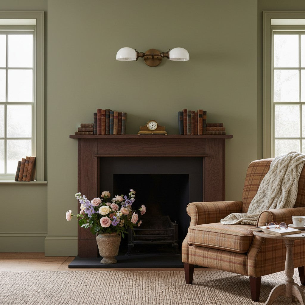 Ornato Luxe Art Deco Vanity Sconce – Opal Glass Wall Light for Bathroom & Dressing Room