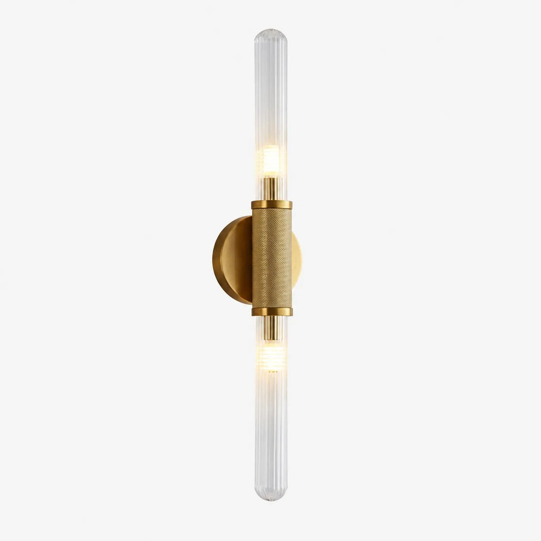Vintage Glass Double Wall Lamp with Long Rod