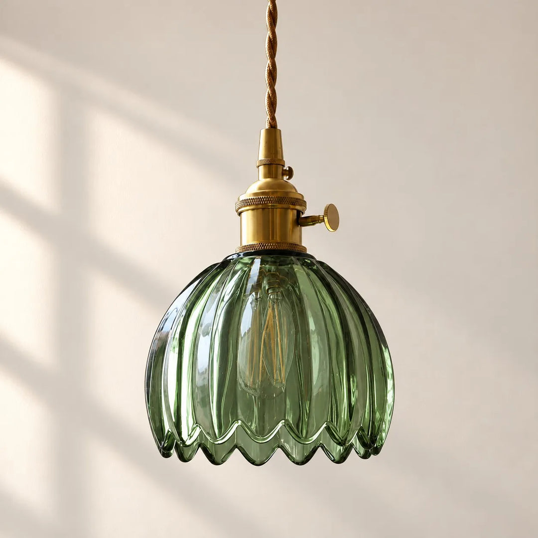 Nordic Colorful Flower Glass Pendant Lamp