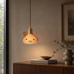 Load image into Gallery viewer, Handcrafted Piglet Leather Pendant Light