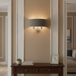 Bild in Gallery-Viewer laden, Tela Eleganter Stoffschirm Wandleuchte mit Veredeltem Metallrahmen für Wohnzimmer und Schlafzimmer