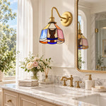 Load image into Gallery viewer, Tiffany Cat Stained Glass Wall Lamp