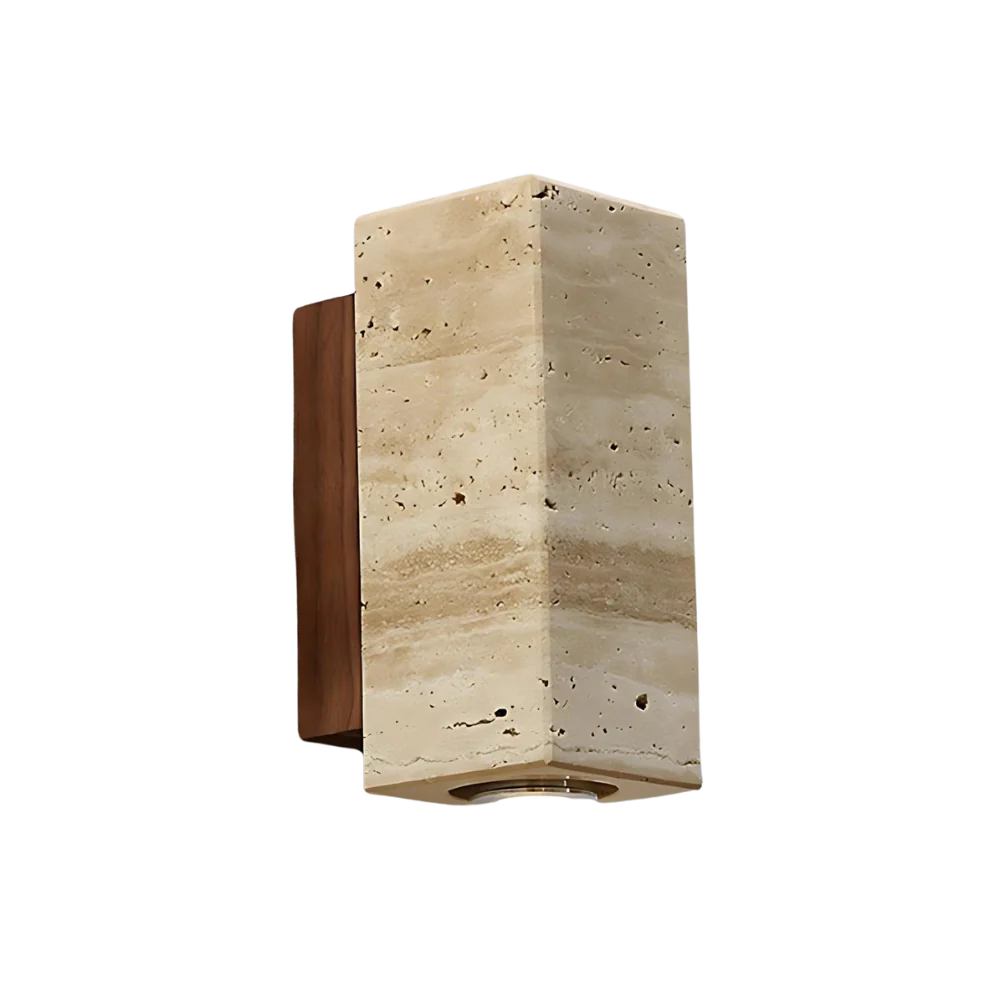 Wabi-Sabi Aura Travertine Wall Light