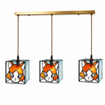 Charger l'image dans la visionneuse de galerie, stained glass cat pendant light SKU option