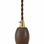 Cargar imagen en el visor de la Galería, Braided brown suspension cord connected to the dark wood grip