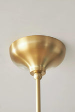 Load image into Gallery viewer, Rayla Scallop Pendant Light – Brass Finish Retro Ceiling Lamp for Dining &amp; Kitchen
