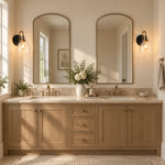 Load image into Gallery viewer, Textured Glass Wall Sconce with a curved arm and a visible bulb - New2609-1024567 scene 4