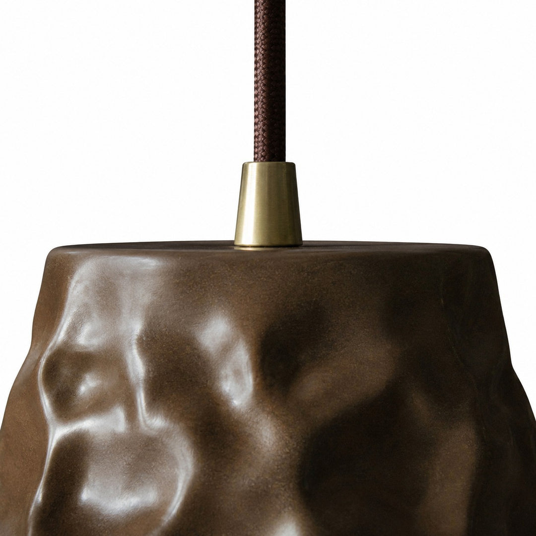 Hand-Hammered Brass Pendant Light for Dining Rooms