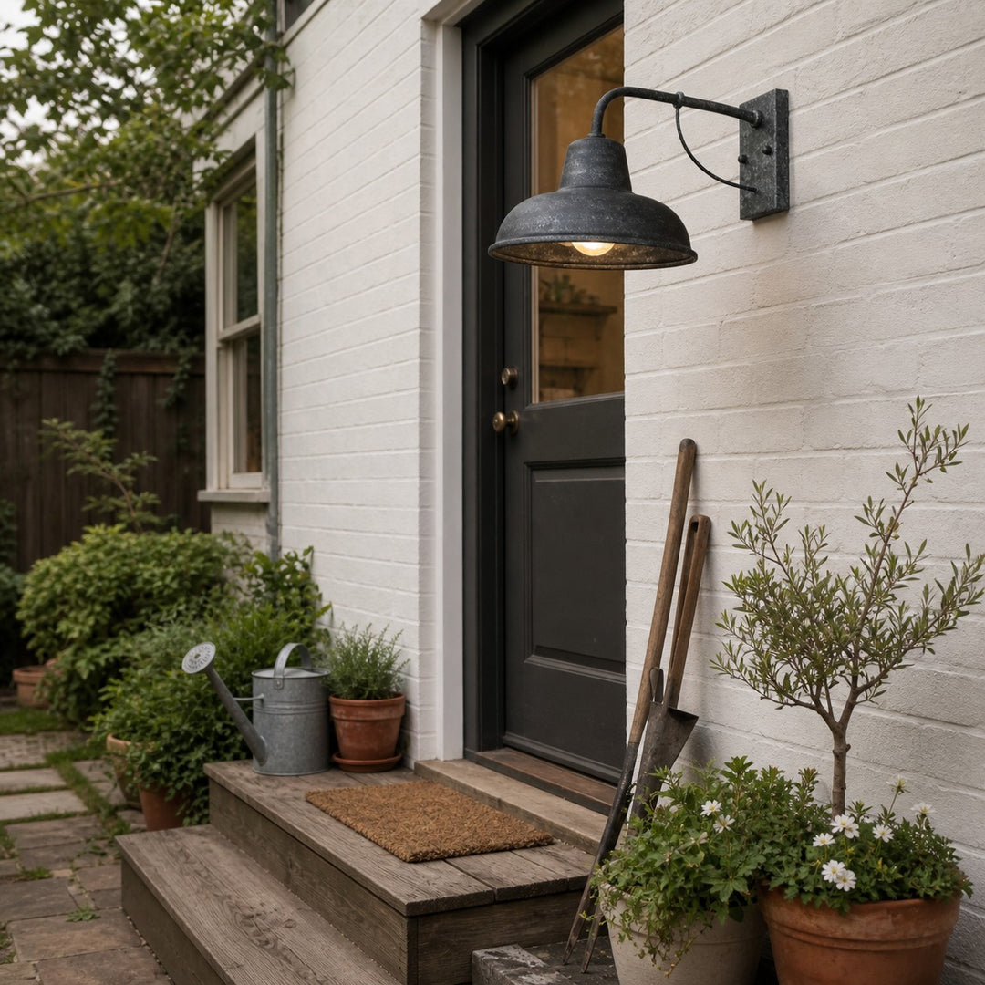 Vintage Metal Outdoor Wall Sconce