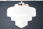 Cargar imagen en el visor de la Galería, Geotower Glass Contemporary Glass Ceiling Pendant Lamp– Art Deco Light for Living Space
