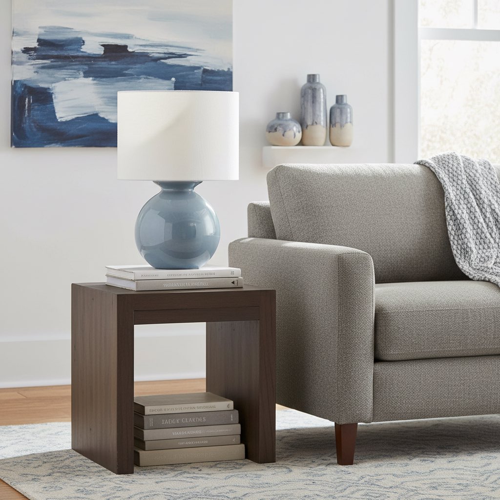 Noria Modern Accent Lamp - Globe Ceramic for Bedroom and Study