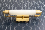 Load image into Gallery viewer, Ornato Luxe Modern Vanity Sconce - Art Deco Wall Light with Cylinder Shade
