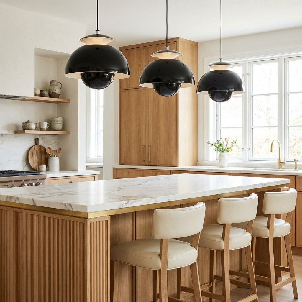 Suspension florale en métal sculptural Orin Nordic, adaptée aux chambres, cuisines et salons.