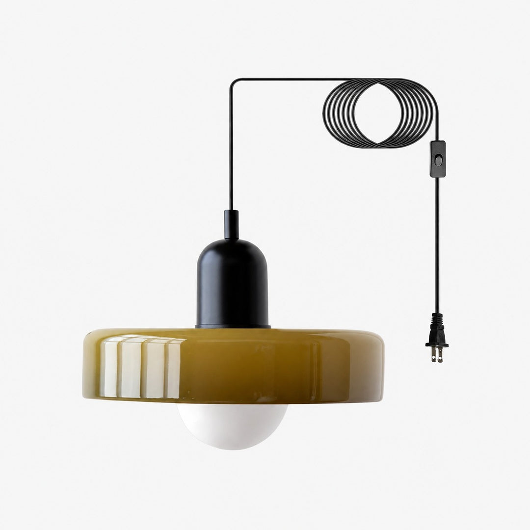 Bauhaus Colorful Glass Plug-In Pendant Light