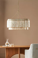 Load image into Gallery viewer, Lumica Capiz Faceted Pendant Light - Elegant Natural Shell Design
