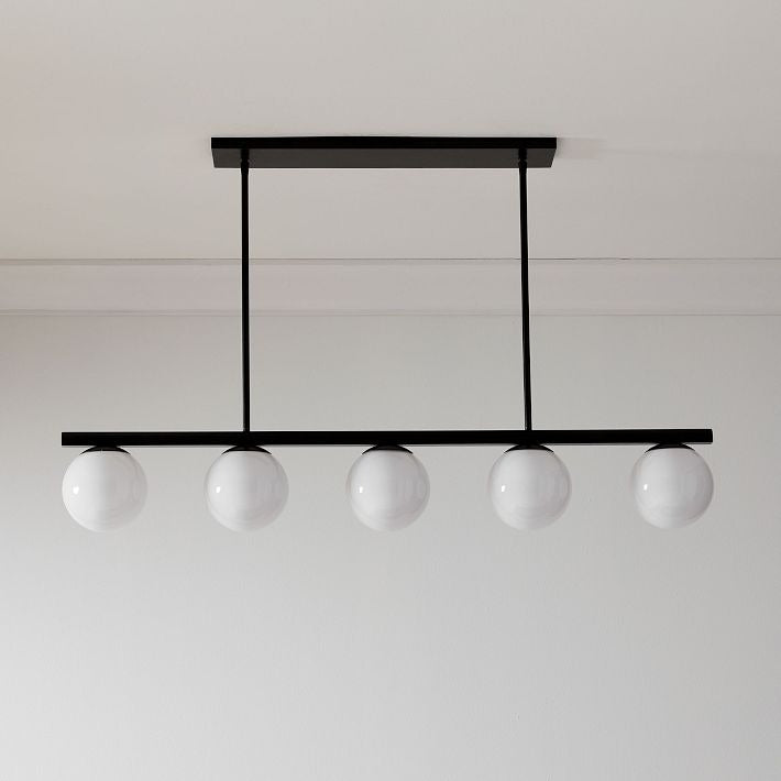 Lámpara de techo redonda Brelia - Lámpara de techo moderna con forma de globo de cristal lechoso