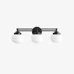 Bild in der Galerieansicht laden, Opalume Glass Art Deco Vanity Light - Bathroom Wall Sconce with White Glass Shades
