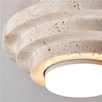 Bild in Gallery-Viewer laden, Close-up of the travertine edge and illuminated diffuser