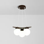 Load image into Gallery viewer, Wooden Star With Glass Chandelier
