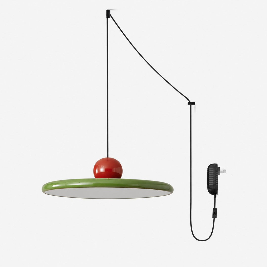 Acrylic Disc Plug-In Pendant Light