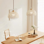 Charger l'image dans la visionneuse de galerie, Handwoven Rattan Dome Swag Pendant