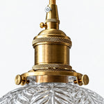 Charger l'image dans la visionneuse de galerie, Vintage Leaf-Pattern Glass Ball Pendant Lamp