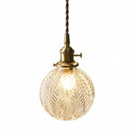 Bild in Gallery-Viewer laden, Vintage Leaf-Textured Glass Pendant Light
