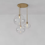 Cargar imagen en el visor de la Galería, Lámpara de araña minimalista de cristal Selvion: luminaria escultural de vidrio artesanal

