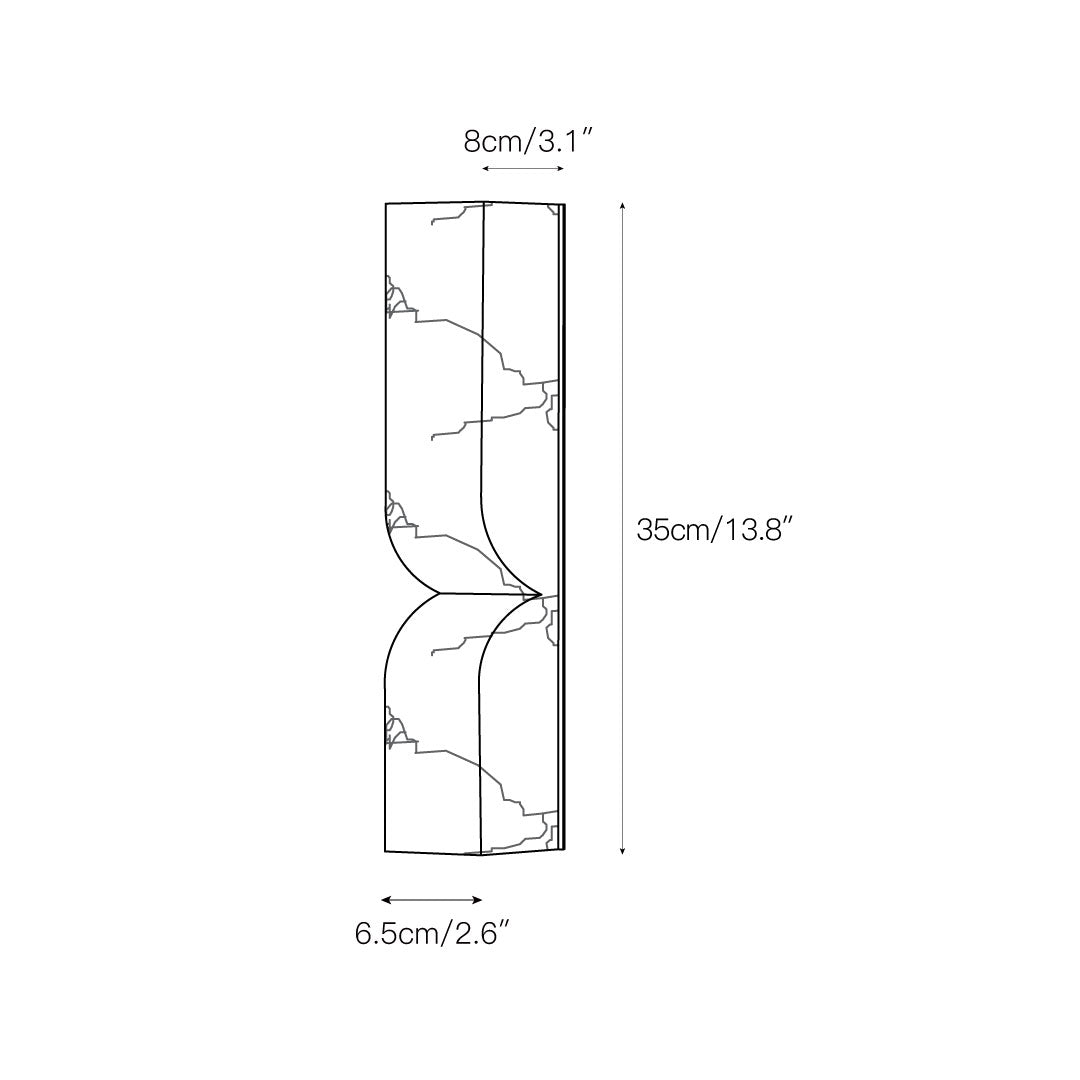 Lámpara de Pared Rectangular Moderna de Alabastro – Aplique Minimalista para Dormitorio, Pasillo y Sala