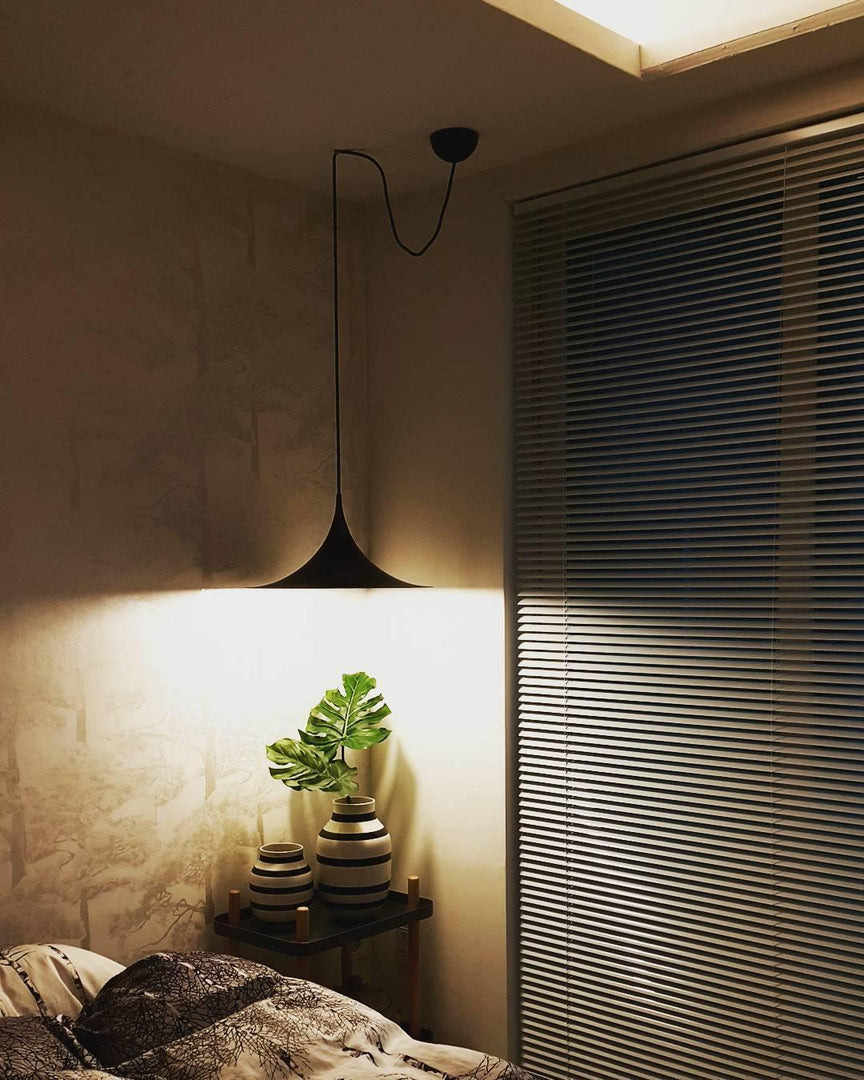Arch-Shaped Aluminum Plug-In Pendant Light