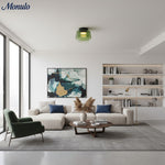 Cargar imagen en el visor de la Galería, Lámpara de techo Verdoma multicapa con forma de cuenco: vidrio minimalista moderno para salas de estar y comedores.