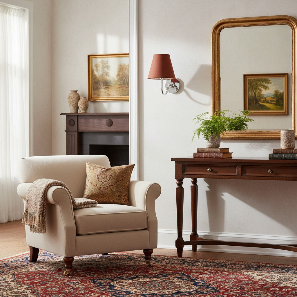 Aplique de pared Luvora con pantalla de tela y pantalla de tambor - Aplique plisado clásico