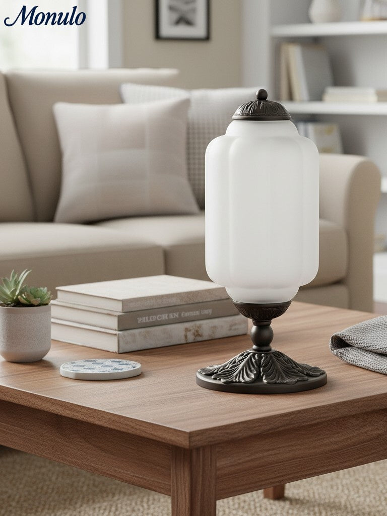 Vintage Glas Eloise Tischlampe