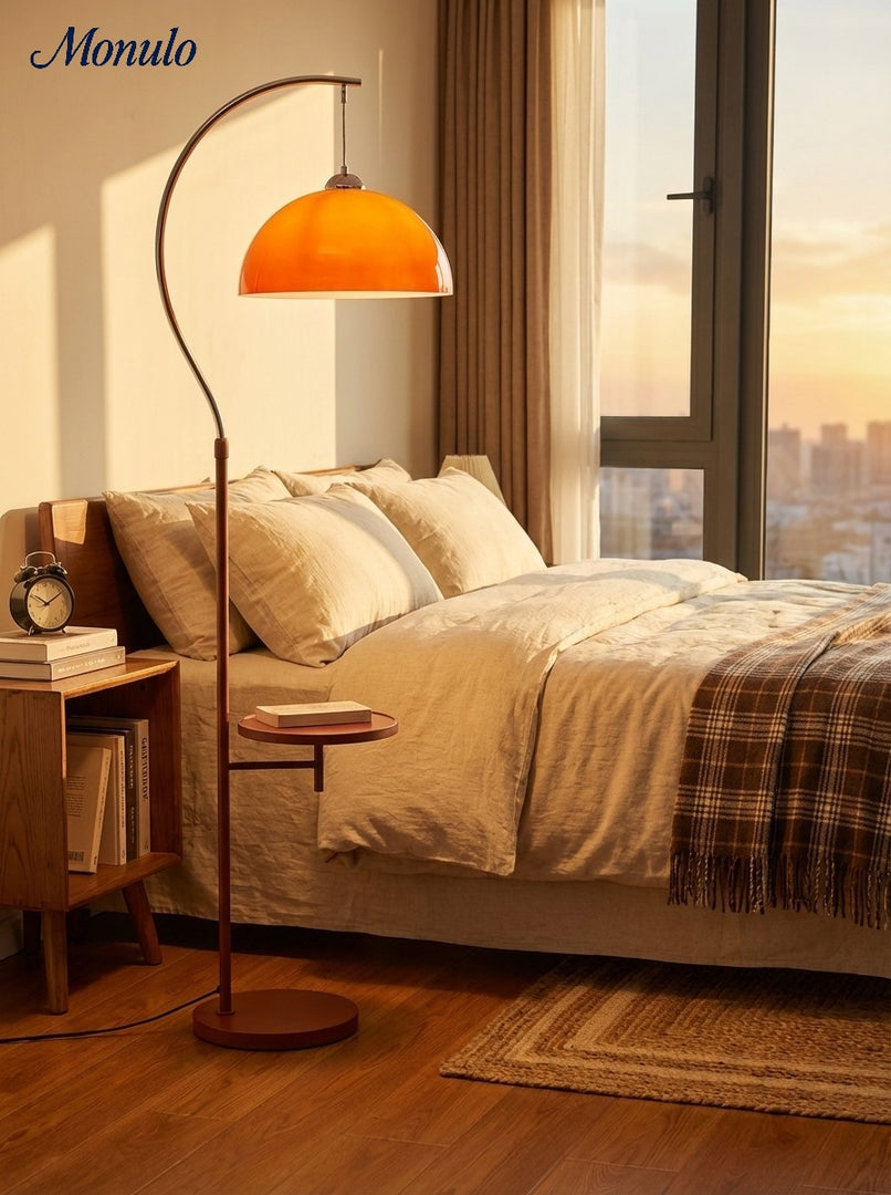 Lampe sur pied à lignes épurées modernes Sunset Afterglow, lumière minimaliste pour chambre et salon