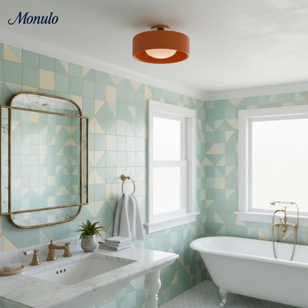 Plafonnier encastré en porcelaine Cerova – Luminaire discret