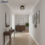 Cargar imagen en el visor de la Galería, Lámpara de techo Verdoma multicapa con forma de cuenco: vidrio minimalista moderno para salas de estar y comedores.